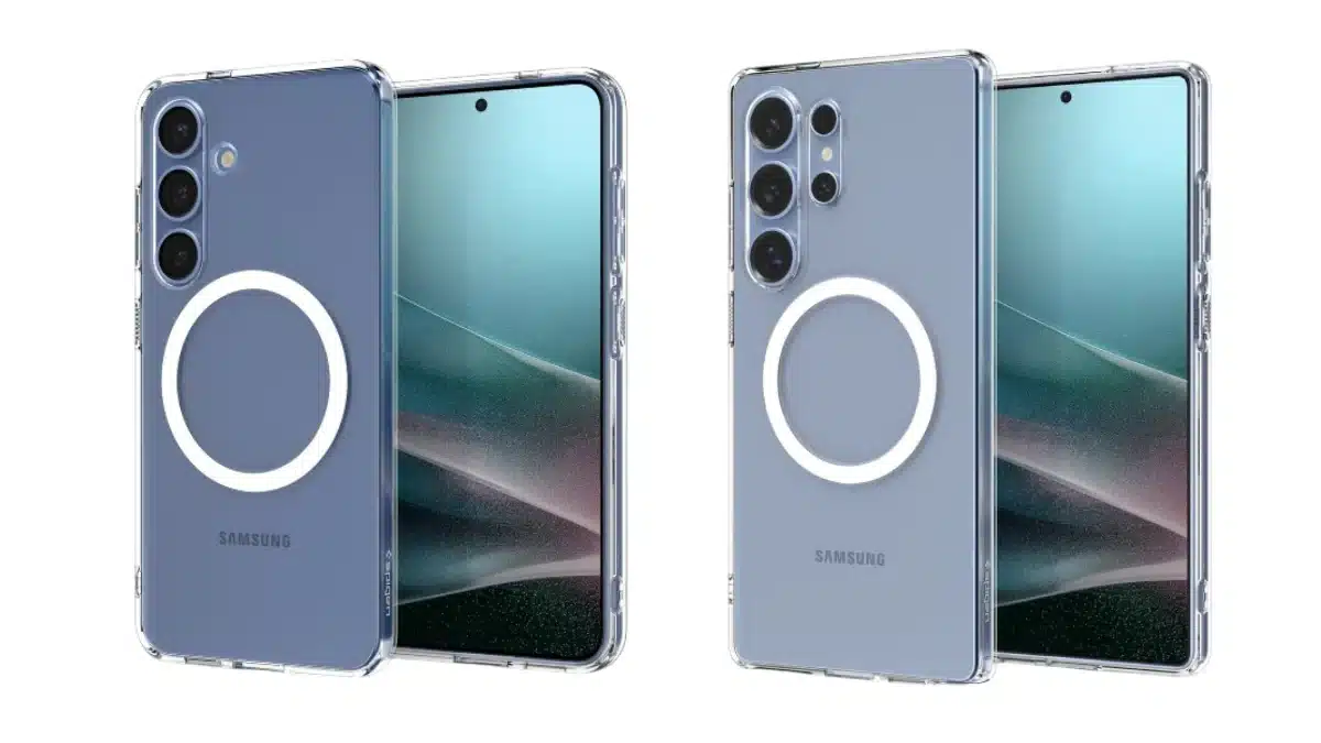 Samsung Galaxy S25 (يسار) وGalaxy S25 Ultra (يمين)